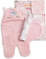 buybuy Baby by Evolur Enchanted Dreams 3 pc Gift Set - Sherpa Sack Wrap, Bamboo Muslin Wrap & Velour Blanket