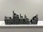 28mm, 1/56, 3D Printed, UnPainted Damaged Buildings(5) ,WW2, Bolt Action (bun-1)