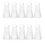 10 Pack Kids Apron Adjustable Children Apron with 2 Pockets Chef Painting Apron for Cooking Baking Painting White