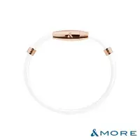 在飛比找momo購物網優惠-【&MORE 愛迪莫】X5 特仕版鈦鍺手環(玫瑰金-純白/健