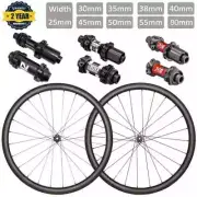 700C Carbon Road Bike Wheelset Tubuless Clincher Wheels Center Lock or 6-blot