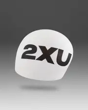 Silicone Swim Cap, 2XU, OSFA, White/White, Unisex