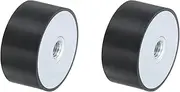 uxcell 2Pcs 50 x 25mm M10 Female Thread Rubber Mounts, Vibration Isolator, Replaces Anti Vibration Pads Flat Silent Block Base Block