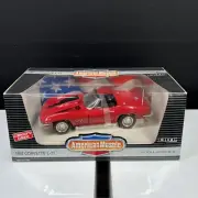 Ertl American Muscle 1967 Chevy Corvette L-71 1:18 Scale Diecast Model Car Red