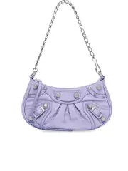 Balenciaga Le Cagole Mini Purse With Chain in Light Purple