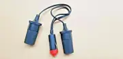 Car Cigarette Lighter Twin Socket Double Outlet Adaptor12V Plug 200mm Cabie