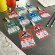 JPU / JW - Prop Masrani Security Clip-on Passes / Cosplay ID Card Badge Set