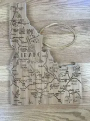 IDAHO etched map on board / cutting board TOTALLY BAMBOO NEW