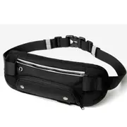Outdoor Sports Waist Bag Phone Bag Crossbody Bag With Bottle Holder For Running Hiking Climbing BLACK COLOR
