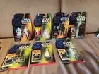 X7 Kenner Star Wars Power Of The Force Sealed Figures. Leia, Vader, Eolo, Obi