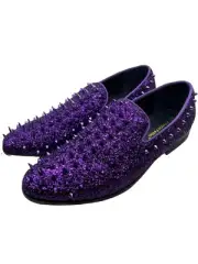 Men's Smoking Spike Glitter Dress Tuxedo Loafers Slip On Size 11