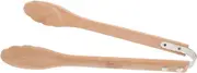 NOLITOY 1pcs Multi-Functional Wooden Tongs for Food Serving Cooking Grilling Natural Sturdy for Kitchen Outdoor Use