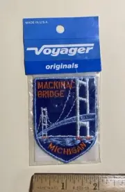 NIP Vintage Mackinac Island Suspension Bridge Michigan Voyager Souvenir Patch