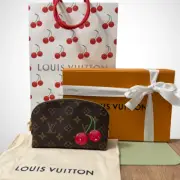 LOUIS VUITTON x Takashi Murakami M13766 Cosmetic Pouch PM LV x TM Cherry 2025