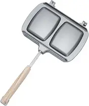 Double-Sided Sandwich Grill Pan, Camping Double Pie Iron Sandwich Maker, Portable Non-Stick Pan with Handle, Aluminum Campfire Sandwich Maker, For Toast, Waffles, Breakfast.