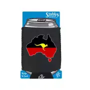 Aboriginal Flag Australia Country Kagaroo - Funny Cooler Holders Stubby Holder