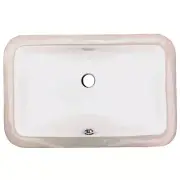 Nantucket Sinks UM-159-W Undermount Ceramic Sink In White 17.125" x 11.25" x ...