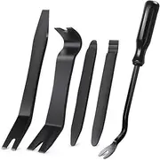 Mumoo Bear 5 Pcs Car Trim Removal Tool Kit Tools, Auto Clip Removal Pry Tool for Door Dash Dashboard Panel Fastener Remover, Push Pin Puller Body Repair Tools, Black
