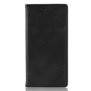 Retro Magnetic Clasp Horizontal Flip Leather Case for Nokia X71 (8.1 Plus), with Holder & Card Slots & Wallet (Black)