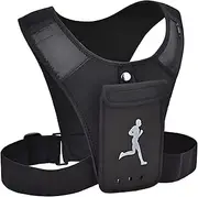 [TOMVAES] Running Vest,Breathable Cycling Vest,Waistcoat with Mobile Phone Bag,Adjustable Belt,Outdoor Sports Training Equip,for Running,Cycling,Mountain Climbing