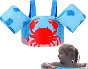 Kids Swimming Vest - Swimming Vest for Kids - 22-60 Lbs with Adjustable Strap Lifevest Arm Float for Aged 2-7 Girls Snorkeling Boating Water Paddling
