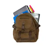13x15 Backpack Unisex Canvas 3-Buckles Straps Multi-Functional Laptop Backpack