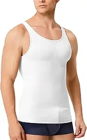 [MOLUTAN] Compression Shirt Men Tank Top Undershirt Slimming Body Shapewear Tummy Control Gynecomastia Sleeveless