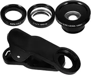 KOMBIUDA 1 Set Wide Angle Phone Camera Lens Kit Clip Lens for Enhanced Photography Includes Macro Fisheye Wide Angle Lenses Compact Portable Design for Mobile Devices