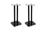 Vision Mounts VM-S04 | Speaker Stands Modern Home Theater Universal Bookshelf , Black Steel Pair of 2pcs
