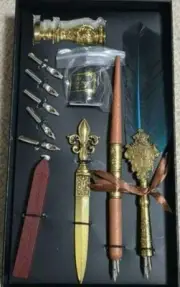 quill ink sealing wax set #6d73d8