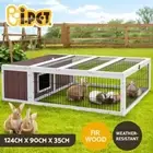 Rabbit Hutch Chicken Coop Large Outdoor Wooden Run Pet Cage House Coops