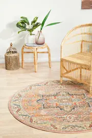 Bequest Heirloom Salmon Round Rug