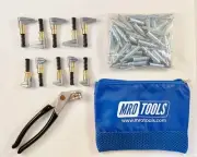 50 3/32 Genuine Zephyr Kwik-Lok Clecos + Pliers + Clamps w/ Bag (KZ1S50-3/32SG)