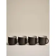 M&S Collection Set of 4 Michigan Mugs - Grey