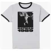BATMAN The Bat Unisex Ringer T-Shirt - White/Black