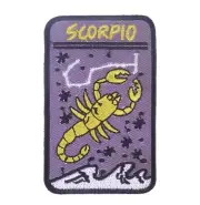 Embroidered Patch, Scorpio Zodiac Astrology Constellations Iron On, Scorpion