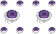 （10PCS PURPLE) 24MM clear Mechanical arcade punk buttons with cherry MX speed silver switches replacement for different arcade fighting stick controller box