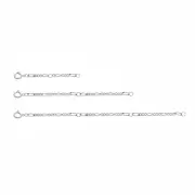 14k Solid White Gold 2.3mm Figaro Chain Extender With additional Jumprings