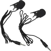 Yardwe 2Pcs Microphone Wired Condenser Mic for Live Streaming High Sensitivity Recording Compact Clip Design for and Vlogging