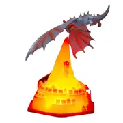 3D Printed Fire Breathing Dragon Night Light LED Moon Lamp for Bedroom, USB Rechargeable Dragon Christmas Night Light for Kids Gifts (Red)