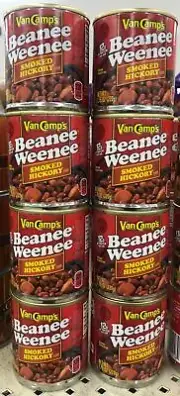 8 CANS Van Camp's Baked Beanee Weenee 7.75 oz can Beans Franks Hot Dogs
