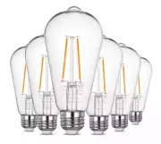 6 Pack Dusk to Dawn Light Bulbs 240° Beam Angle & E26 Base, 8W Equivale, B3