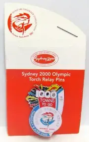 1000 TOWNS TO GO TORCH RELAY SYDNEY OLYMPIC GAMES 2000 PIN BADGE COLLECT #437