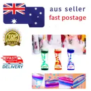 3Pcs COLORFUL HOURGLASS TIMER Liquid Motion Bubbler Timer Fidget Toy Sensory Toy
