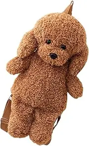[Generic] Plush Shoulder Bag | Cute Plush Backpack Purse | Realistic Adorable Dog Shape Purse For Kids Girls Children Women Outdoor Travel Everyday Use