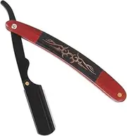 PAMINGONO Traditional Ebony Shaving Kit Barber Blade Razor Straight Razor Holder Home Use Beard Shaver Tool