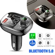 Bluetooth Car FM Transmitter Handsfree Qc3.0 USB Charger Mp3 Radio Adapter Kit