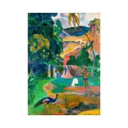 Paul Gauguin, Death, Landscape with Peacocks, Canvas Print, A2 Size + Border