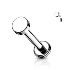 Piercing Labret Ear Titanium Silver Tip Round