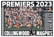 COLLINGWOOD MAGPIES PREMIERS AFL FOOTBALL TEAM POSTER, BARGAIN,3